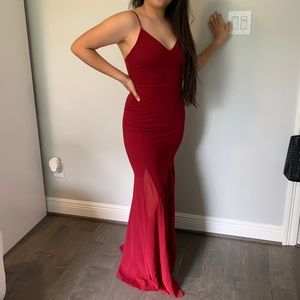 Long Burgundy Formal Dress